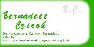 bernadett czirok business card